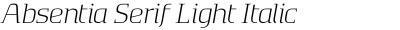Absentia Serif Light Italic
